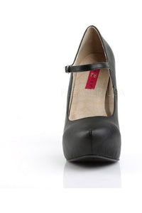 Pleaser Pink Label CHLOE-02 Pump in Black Faux Leather