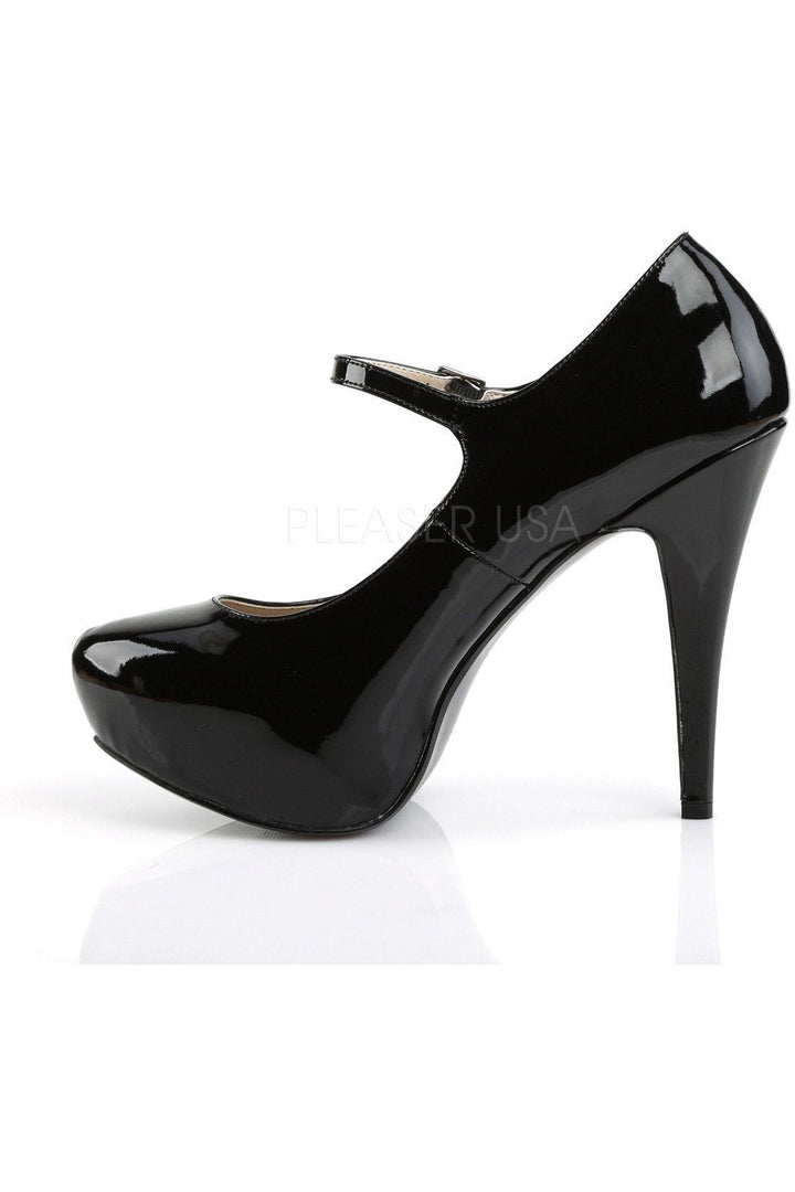 CHLOE-02 Pump | Black Patent-Pleaser Pink Label-Mary Janes-SEXYSHOES.COM