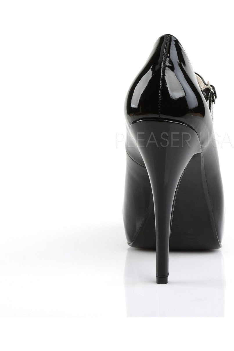 Pleaser Pink Label CHLOE-02 Pump in Black Patent