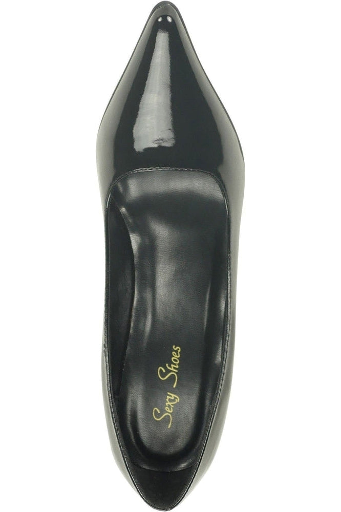 Classic-6004 Stiletto Pump | Black Patent-Sexyshoes Brand-Pumps-SEXYSHOES.COM