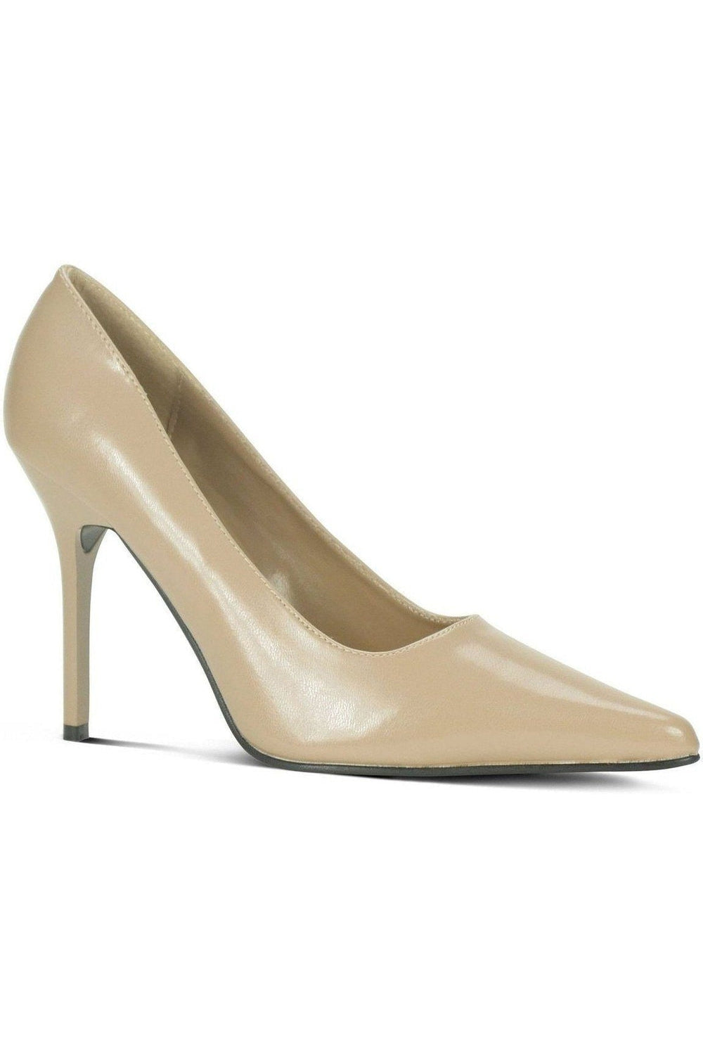Classic-6004 Stiletto Pump | Faux Leather-Sexyshoes Brand-Taupe-Pumps-SEXYSHOES.COM