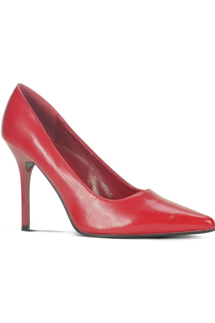 Classic-6004 Stiletto Pump | Faux Leather-Sexyshoes Brand-Red-Pumps-SEXYSHOES.COM
