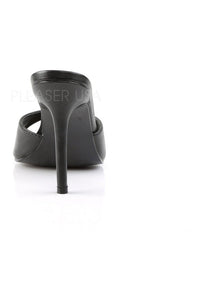 Pleaser CLASSIQUE-01 Slide in Black Faux Leather