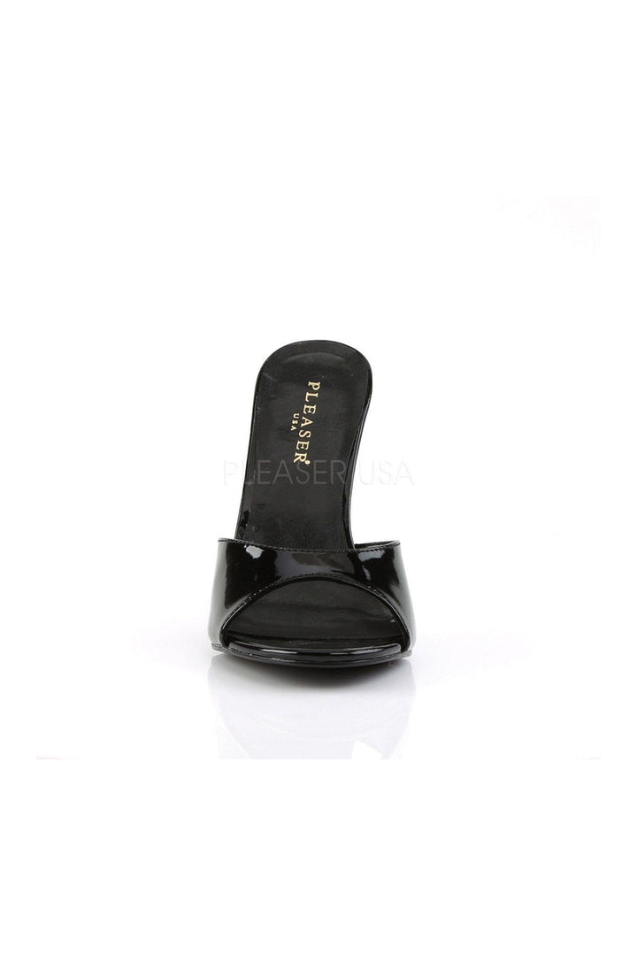 CLASSIQUE-01 Slide | Black Patent-Pleaser-Slides-SEXYSHOES.COM