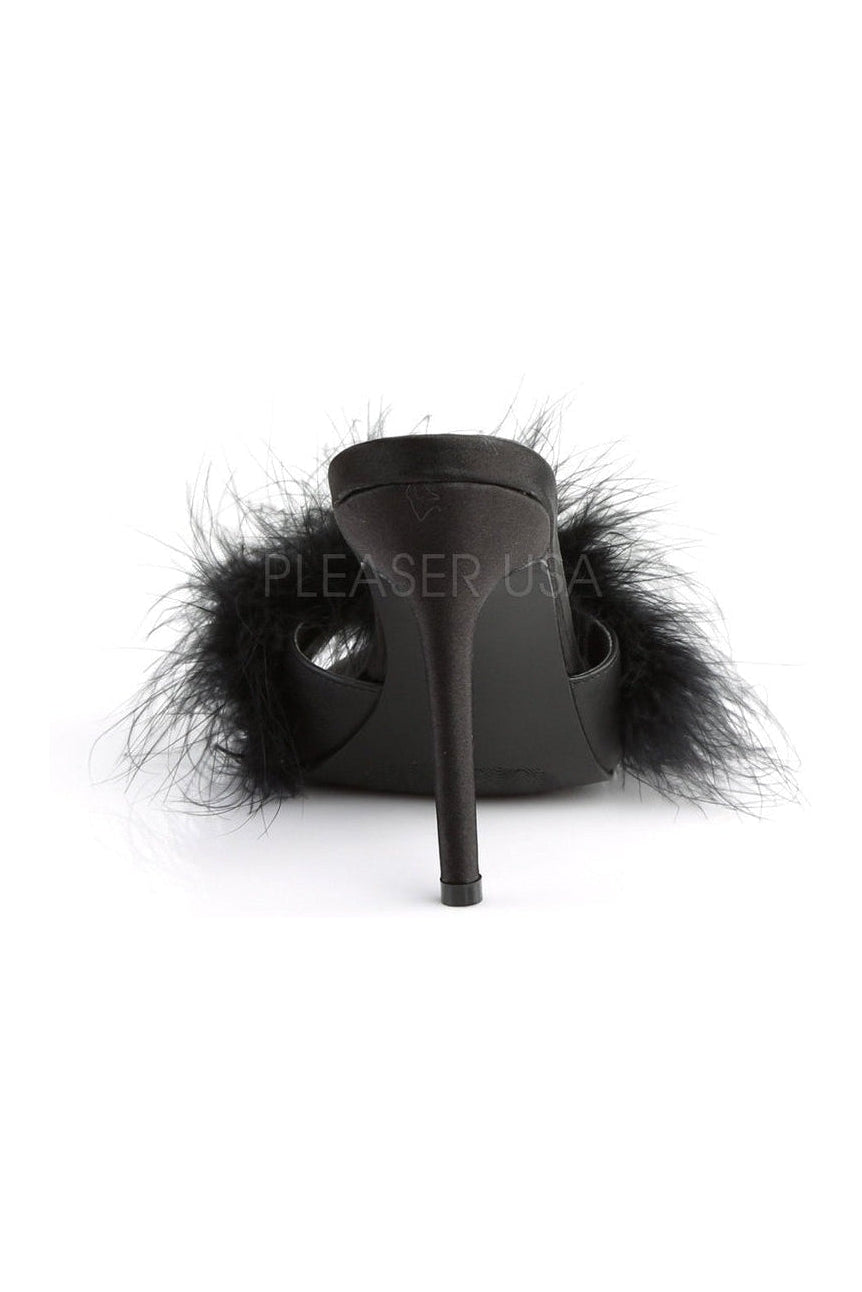 Fabulicious CLASSIQUE-01F Slide in Black Faux Leather