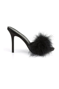 Fabulicious CLASSIQUE-01F Slide in Black Faux Leather