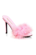 CLASSIQUE-01F Slide | Pink Faux Leather