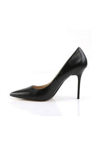 Pleaser CLASSIQUE-20 Pump in Black Faux Leather