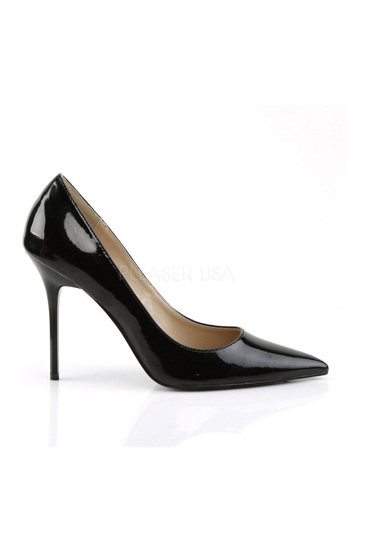 CLASSIQUE-20 Pump | Black Patent-Pleaser-Pumps-SEXYSHOES.COM