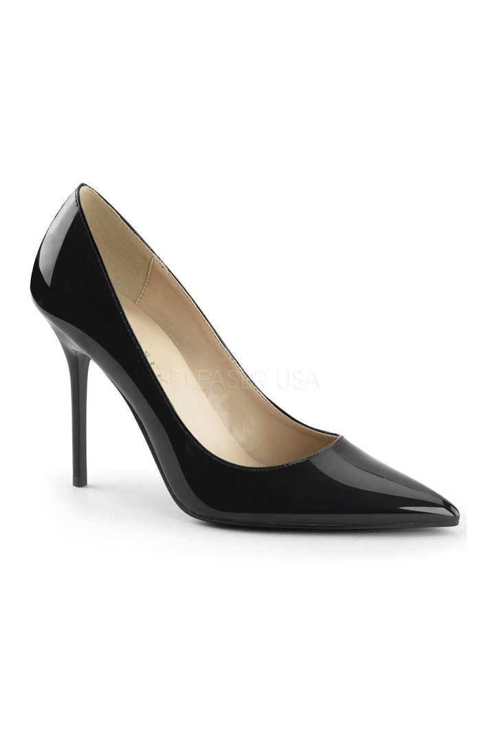 CLASSIQUE-20 Pump | Black Patent-Pleaser-Black-Pumps-SEXYSHOES.COM