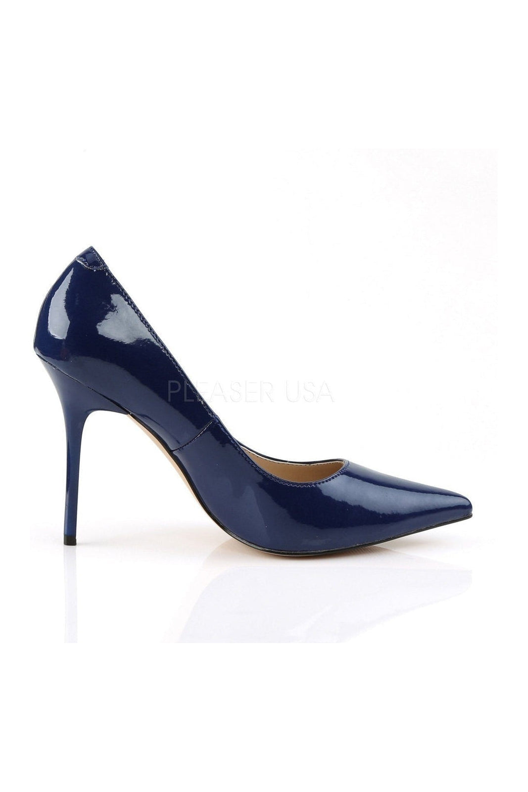 Pleaser CLASSIQUE-20 Pump in Blue Patent