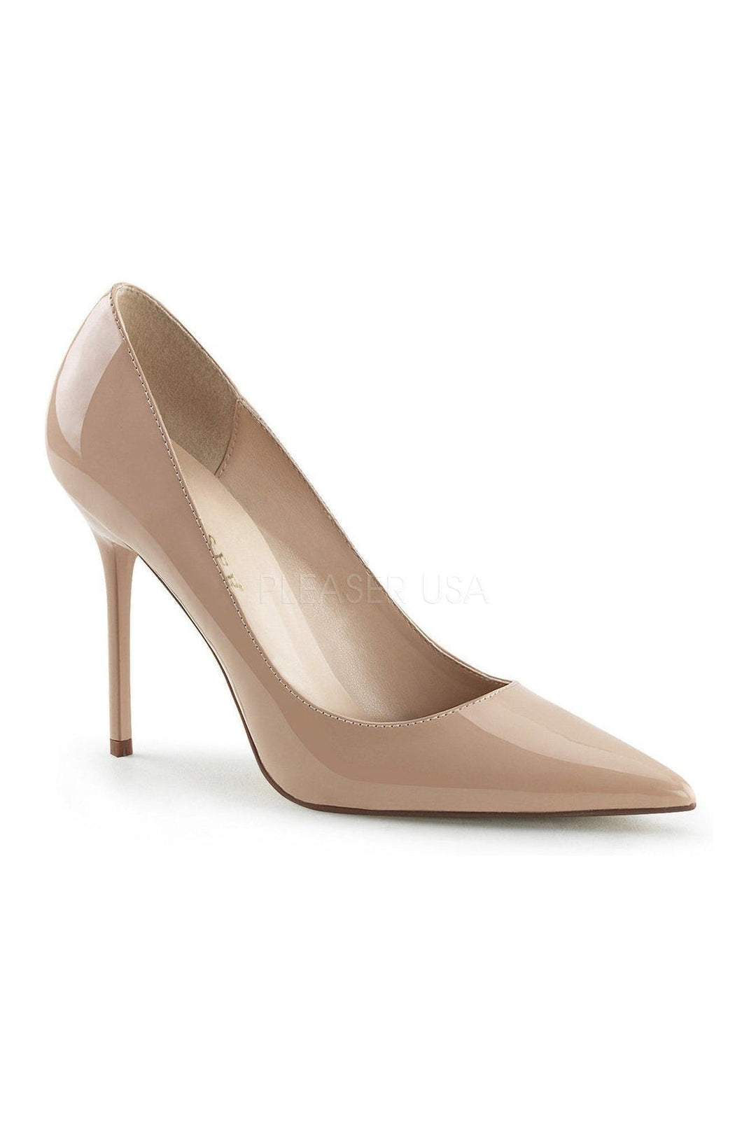 CLASSIQUE-20 Pump | Nude Patent-Pleaser-Nude-Pumps-SEXYSHOES.COM