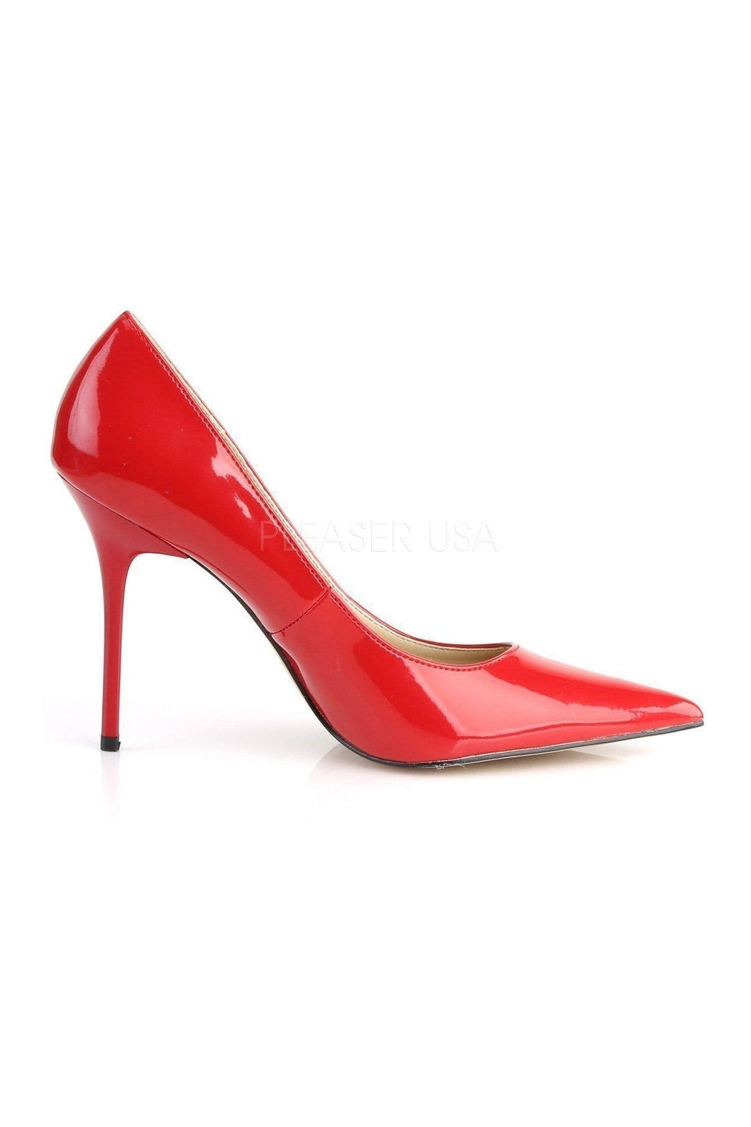 Pleaser CLASSIQUE-20 Pump in Red Patent