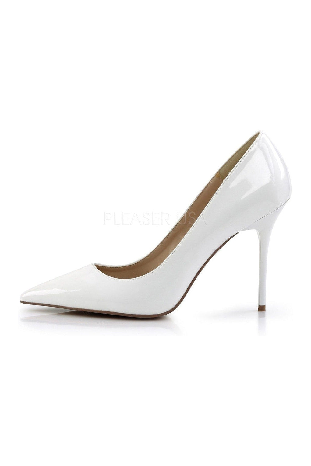 Pleaser CLASSIQUE-20 Pump in White Patent