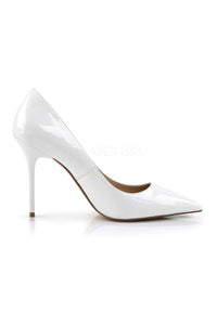 Pleaser CLASSIQUE-20 Pump in White Patent