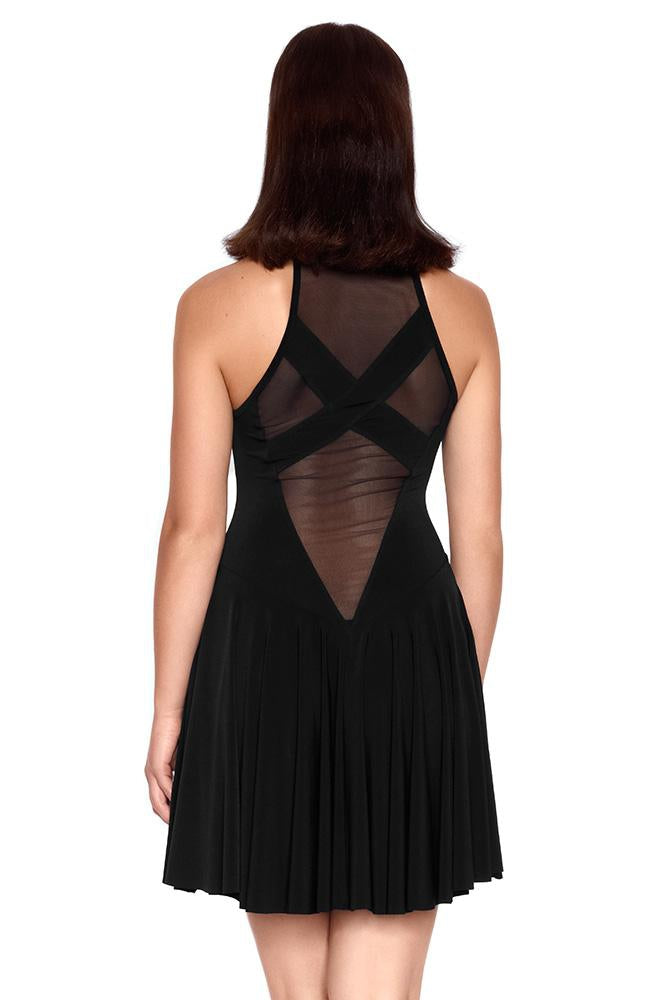 Les P'Tites Folies Clementina Mesh Dress Fetish Dresses in Black Mesh
