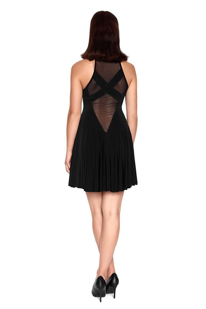 Les P'Tites Folies Clementina Mesh Dress Fetish Dresses in Black Mesh