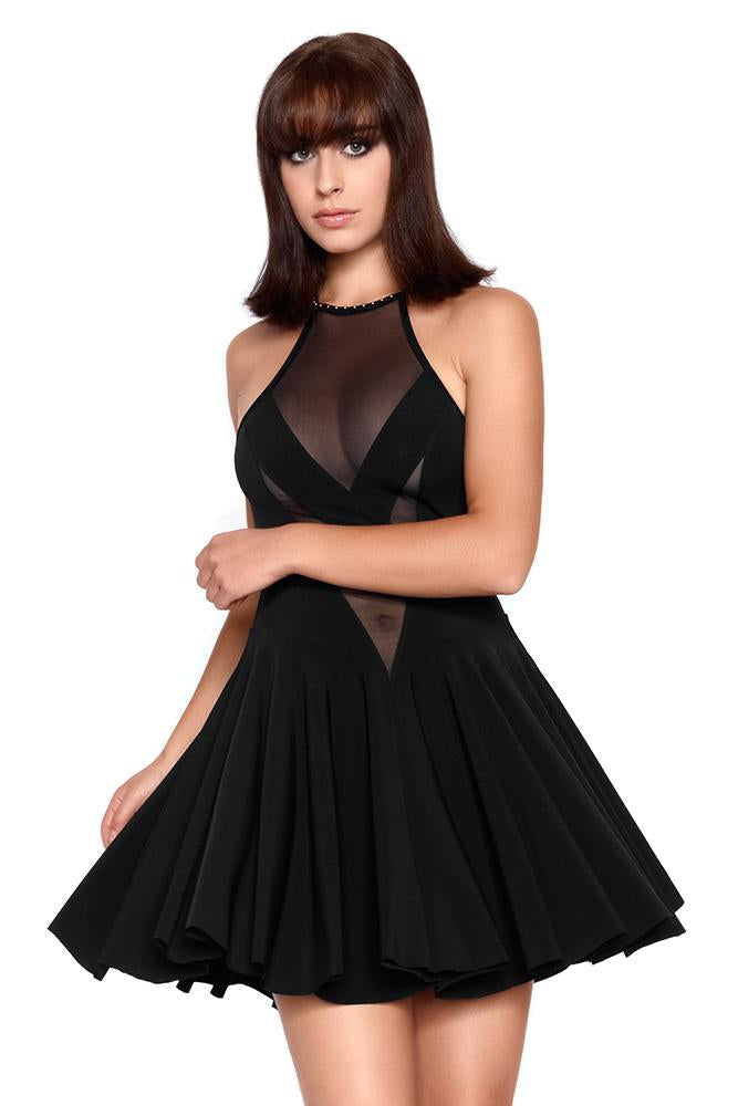 Les P'Tites Folies Clementina Mesh Dress Fetish Dresses in Black Mesh