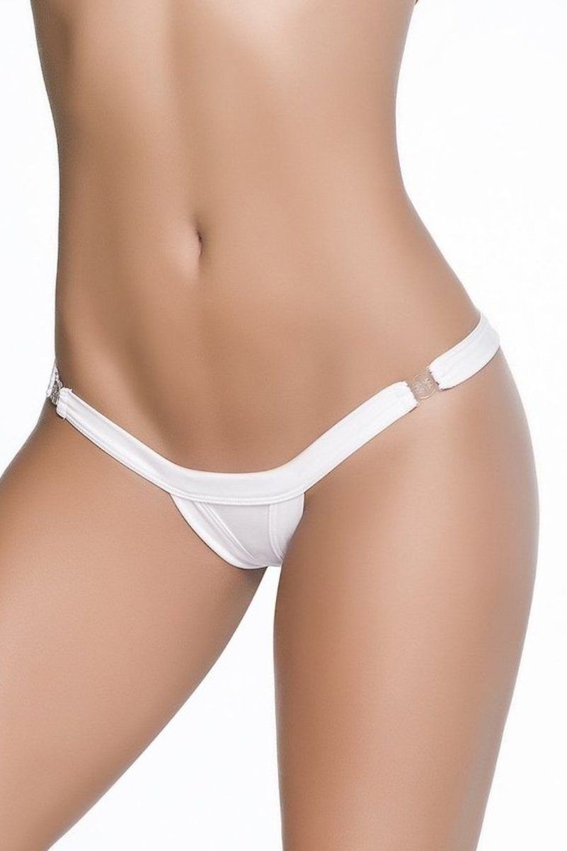 Clip Perfect Thong | White-Mapale-White-Dancewear Separates-SEXYSHOES.COM