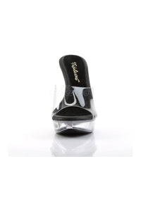 Fabulicious COCKTAIL-501 Platform Slide in Black Vinyl