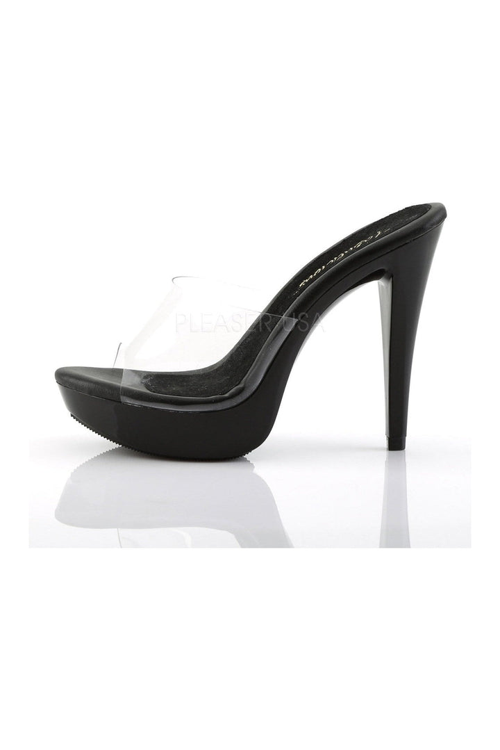 COCKTAIL-501 Platform Slide | Black Vinyl-Fabulicious-Slides-SEXYSHOES.COM