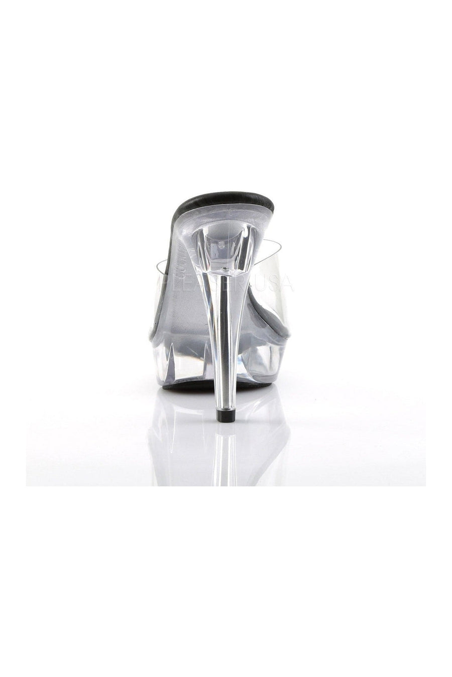 Fabulicious COCKTAIL-501 Platform Slide in Black Vinyl