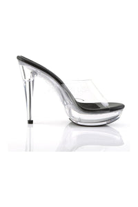 Fabulicious COCKTAIL-501 Platform Slide in Black Vinyl