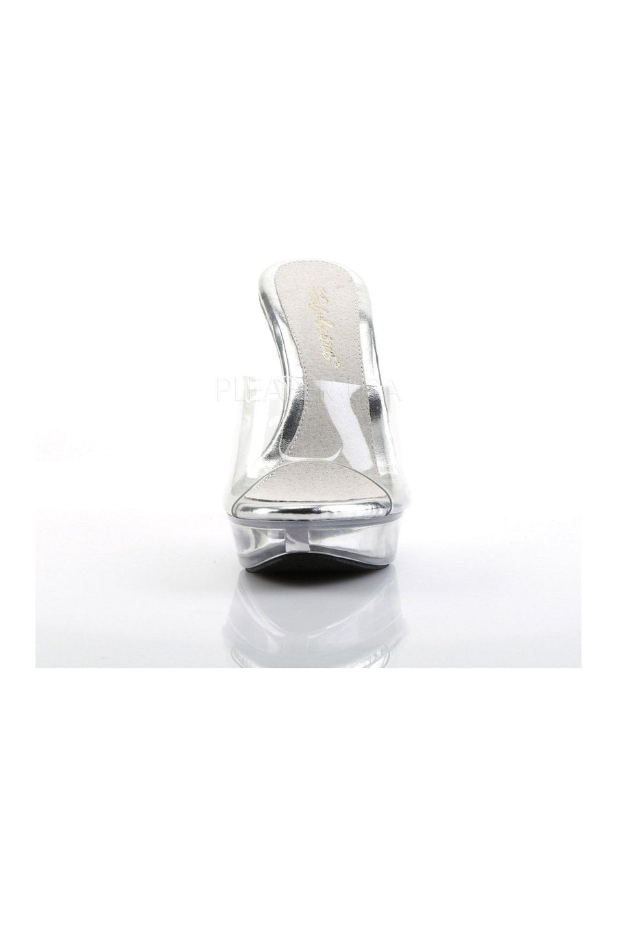 Fabulicious COCKTAIL-501 Platform Slide in Clear Vinyl