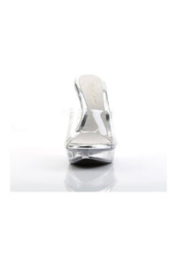Fabulicious COCKTAIL-501 Platform Slide in Clear Vinyl
