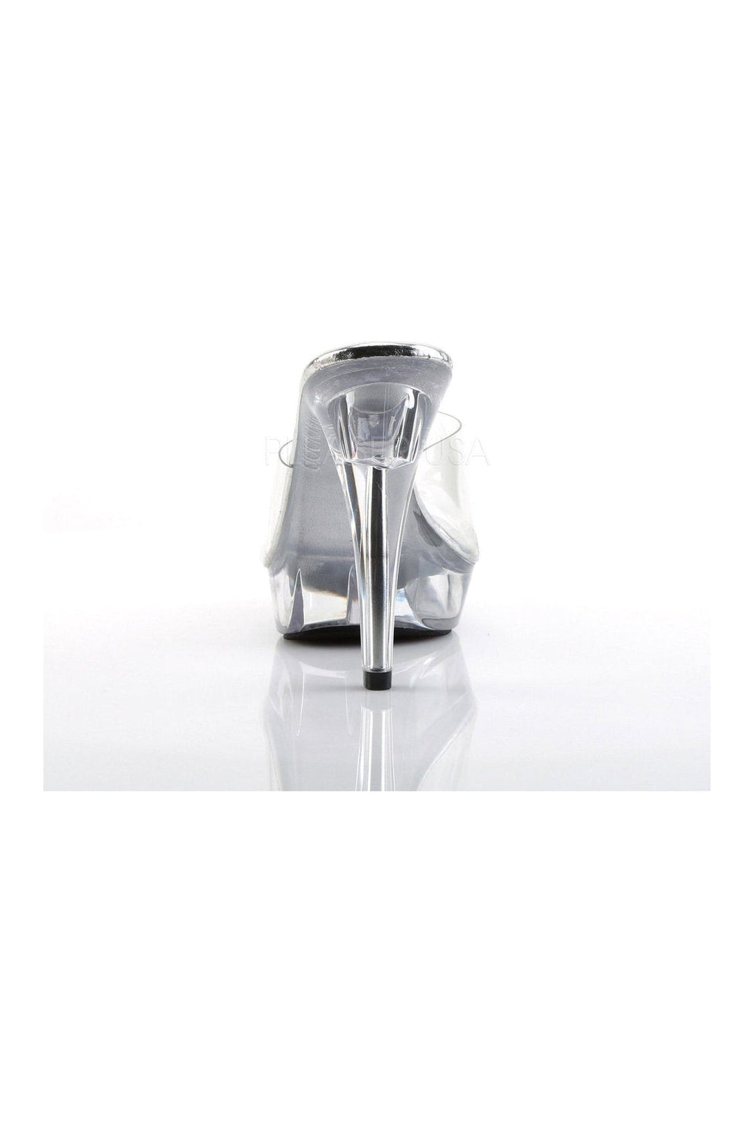 Fabulicious COCKTAIL-501 Platform Slide in Clear Vinyl