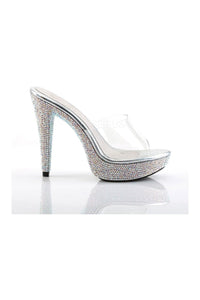 Fabulicious COCKTAIL-501DM Platform Slide in Clear Vinyl