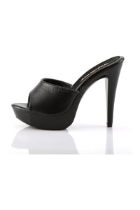 Fabulicious COCKTAIL-501L Platform Slide in Black Genuine Leather