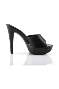 Fabulicious COCKTAIL-501L Platform Slide in Black Genuine Leather