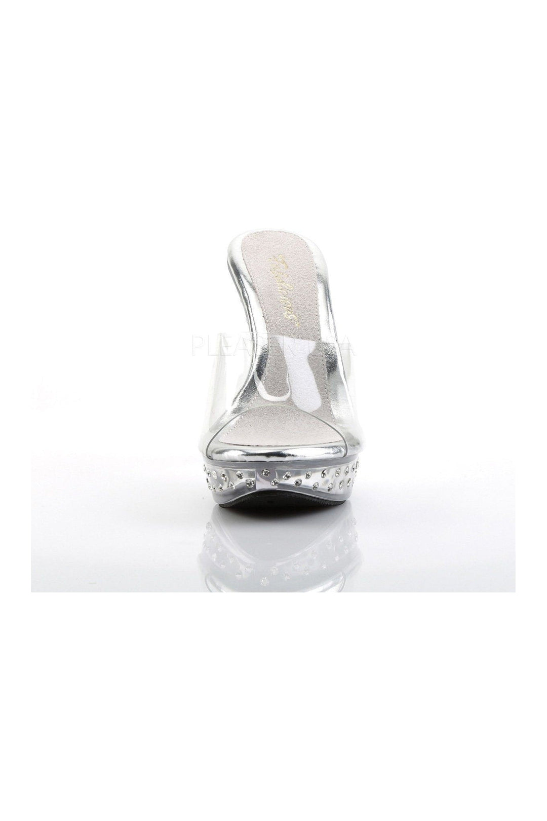 Fabulicious COCKTAIL-501SDT Platform Slide in Clear Vinyl