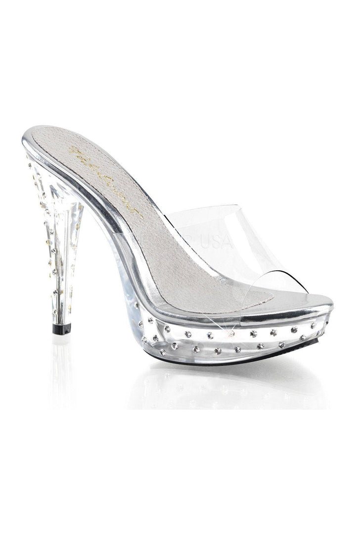 COCKTAIL-501SDT Platform Slide | Clear Vinyl-Fabulicious-Clear-Slides-SEXYSHOES.COM