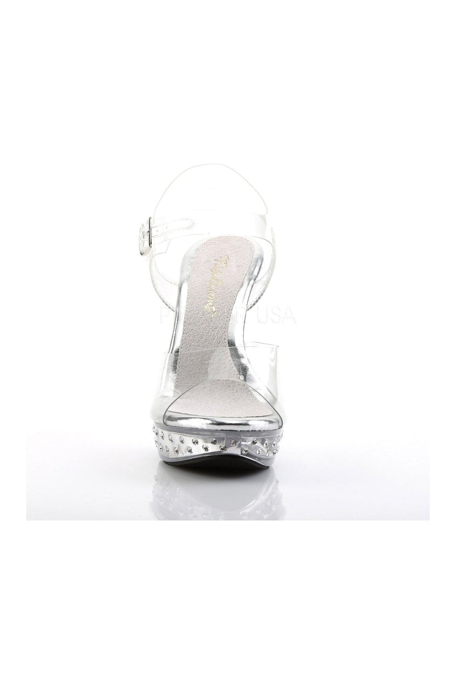 Fabulicious COCKTAIL-508SDT Platform in Clear Vinyl