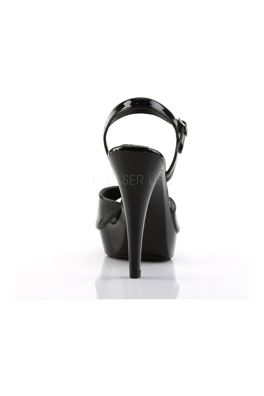 Fabulicious COCKTAIL-509 Platform Sandal in Black Patent