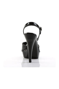 Fabulicious COCKTAIL-509 Platform Sandal in Black Patent