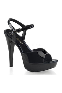 Fabulicious COCKTAIL-509 Platform Sandal in Black Patent from SexyShoes.com