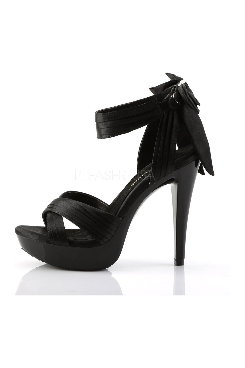 Fabulicious COCKTAIL-568 Sandal in Black Fabric