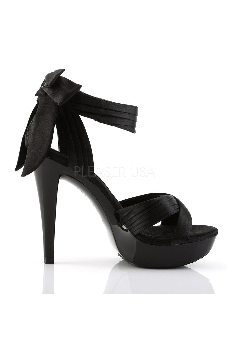 Fabulicious COCKTAIL-568 Sandal in Black Fabric