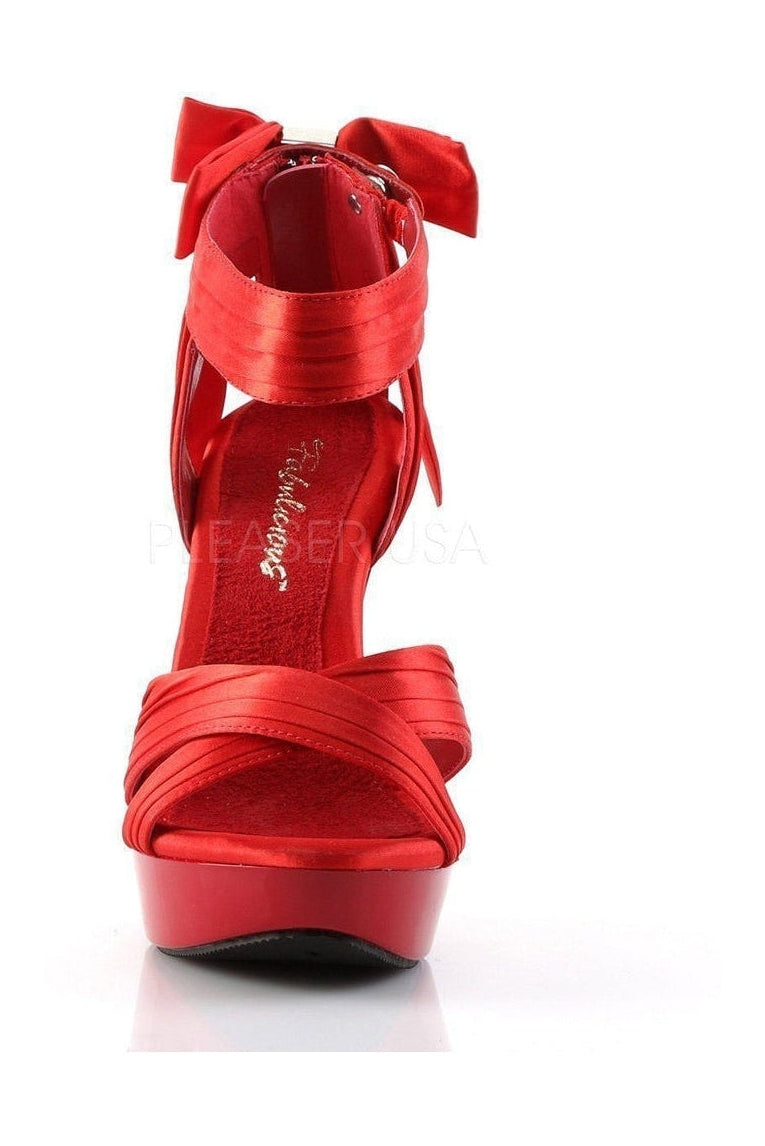 Fabulicious COCKTAIL-568 Sandal in Red Fabric