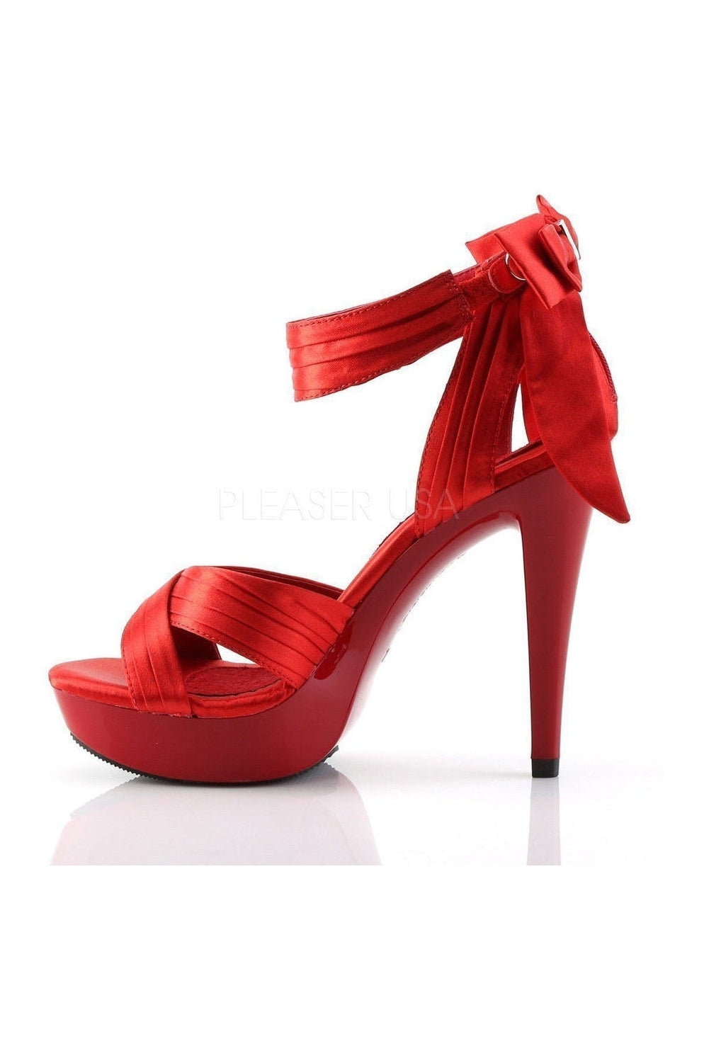 Fabulicious COCKTAIL-568 Sandal in Red Fabric