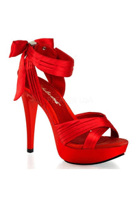 Fabulicious COCKTAIL-568 Sandal in Red Fabric from SexyShoes.com