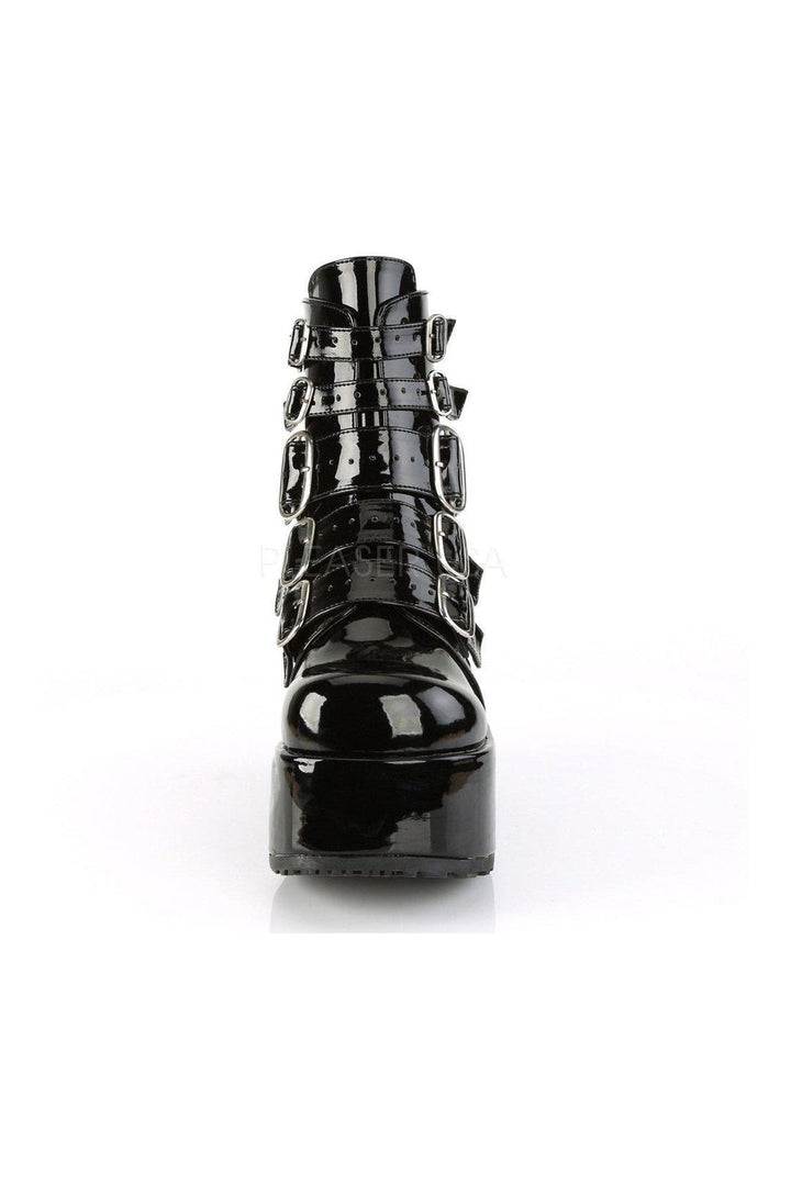 CONCORD-57 Demonia Ankle Boot | Black Patent