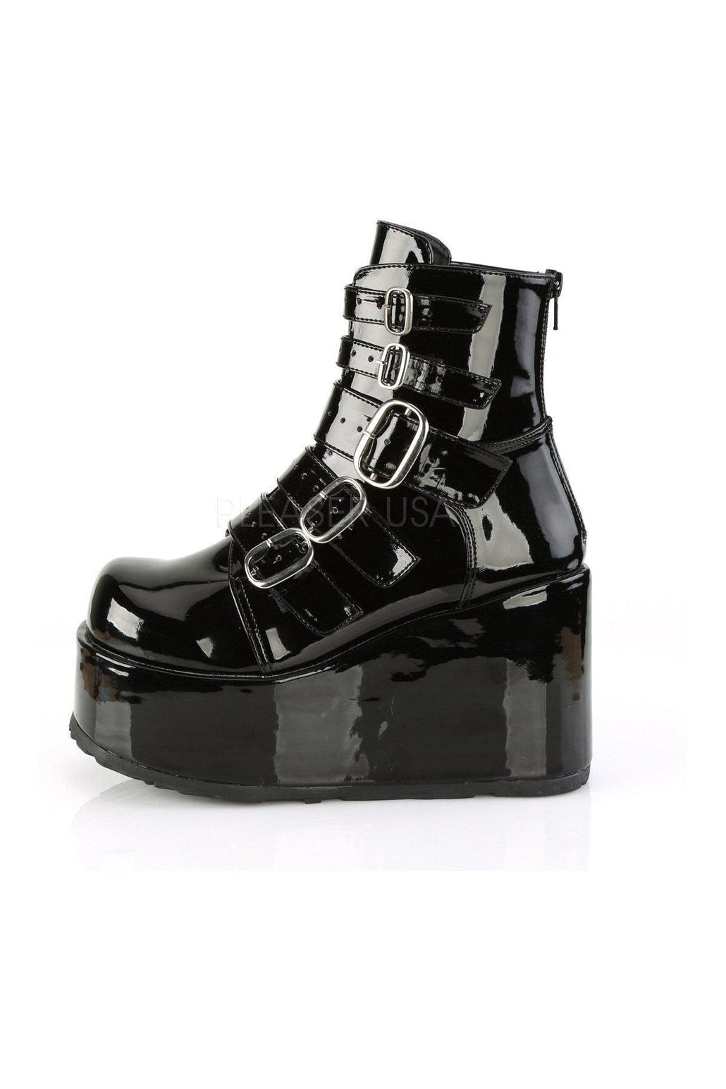 Demonia CONCORD-57  Ankle Boot in Black Patent