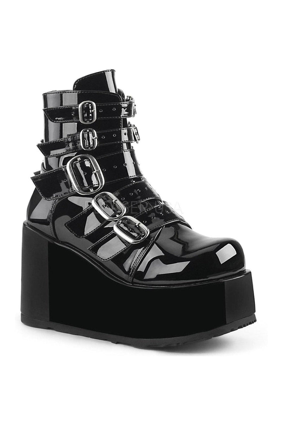 CONCORD-57 Demonia Ankle Boot | Black Patent-Demonia-SEXYSHOES.COM