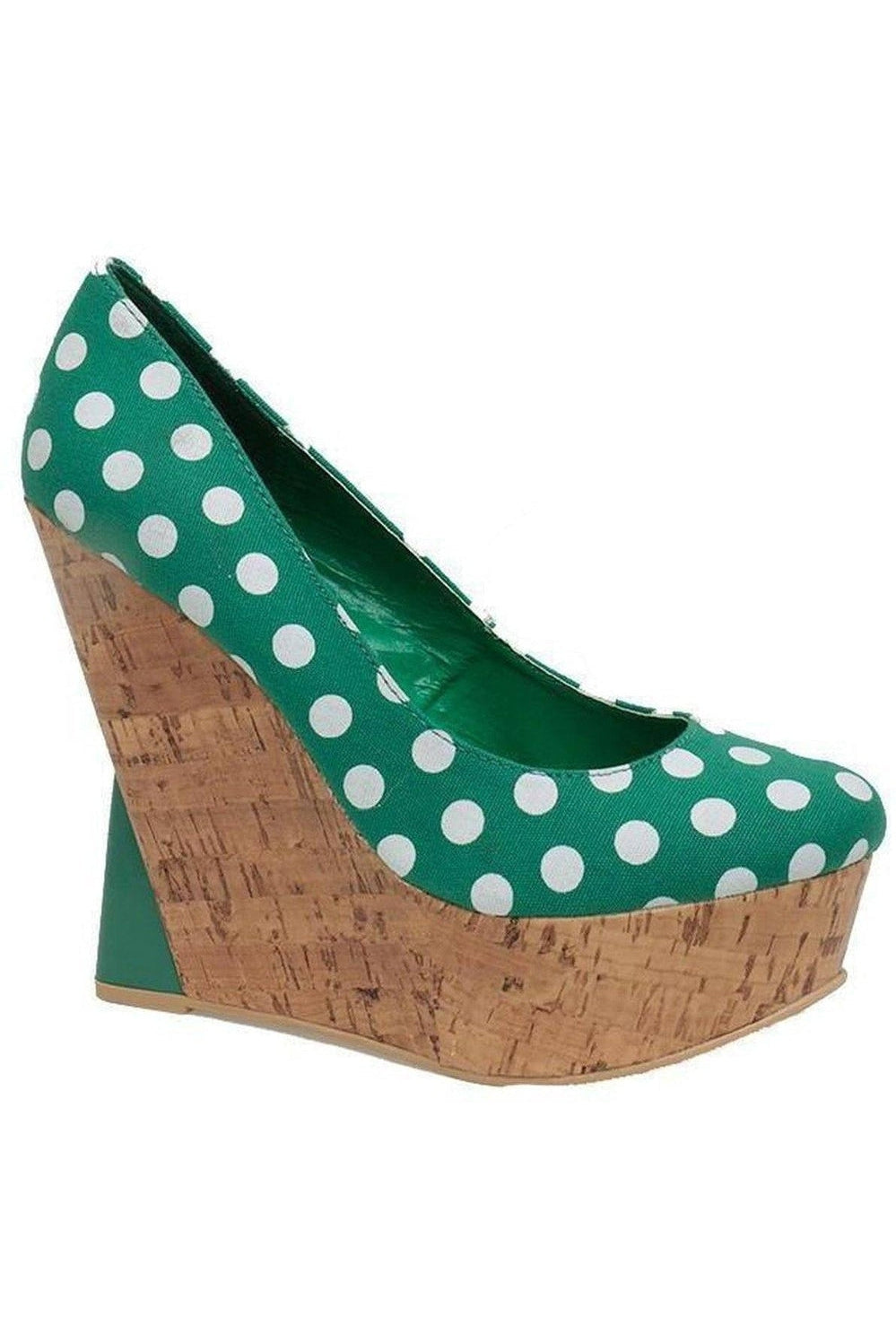 Connect The Dots-Green-Sexyshoes Brand-Green-Wedges-SEXYSHOES.COM