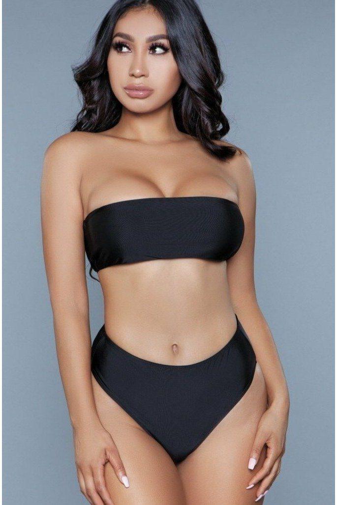 BeWicked Convertible Strap 2 Piece Swimsuit in Black  from SexyShoes.com