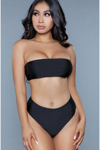 BeWicked Convertible Strap 2 Piece Swimsuit in Black  from SexyShoes.com